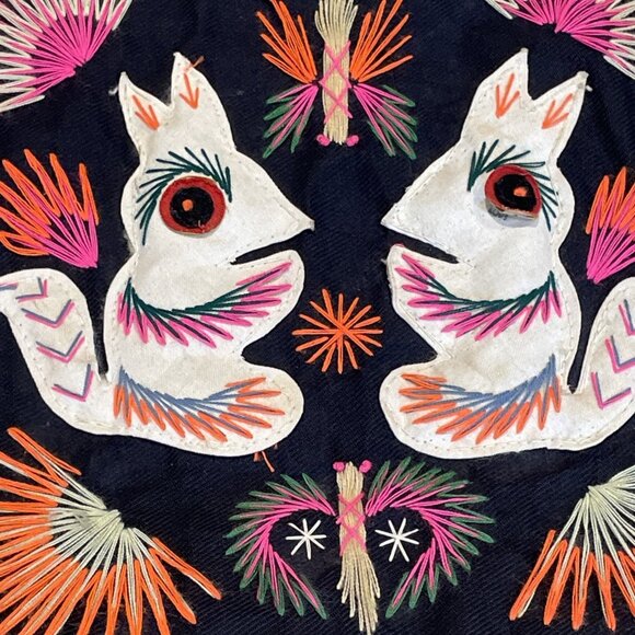 Vtg Bai Jia Bei Chinese Quilt Wall Hanging One Hundred Families Double Sided 3D - Picture 13 of 16